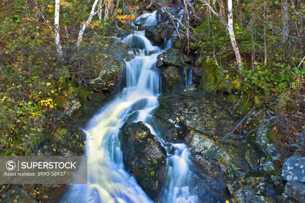 Waterfall, French Mountain, Cape Breton Highlands National Park, Cape Breton, Nova Scotia, Canada