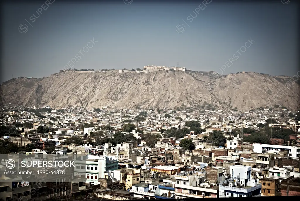 Nahargarh Fort Tiger Fort sits above the city of Jaipur, Rajasthan State India