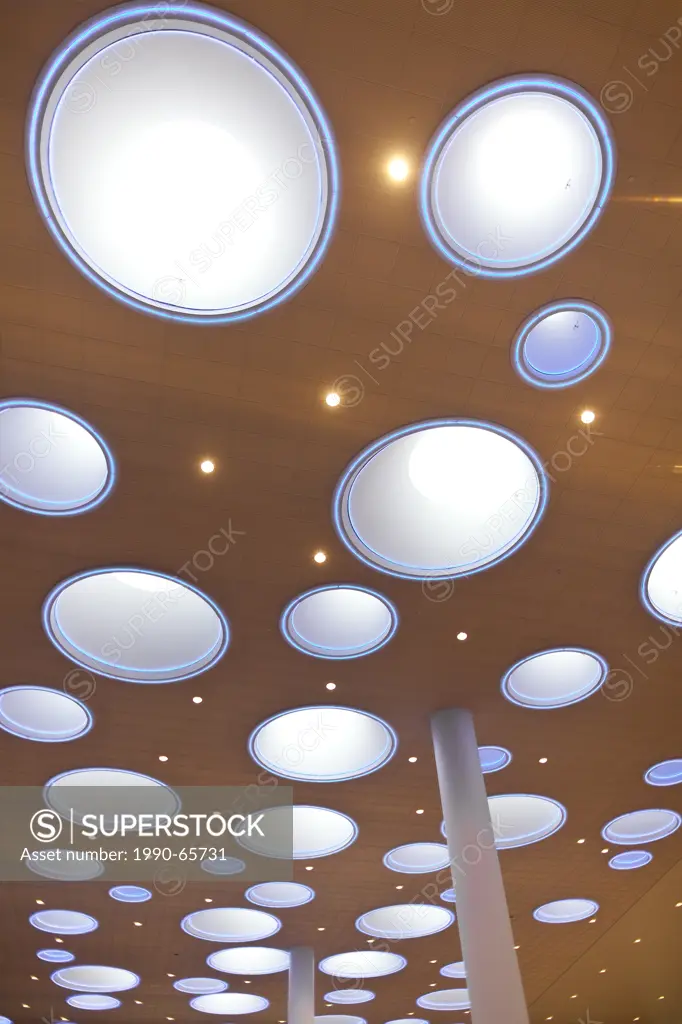 Round skylights, James Armstrong Richardson International Airport, Winnipeg, Manitoba, Canada