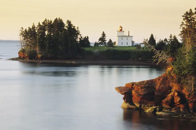 Fort Amherst lighthouse, Prince Edward Island, Canada.