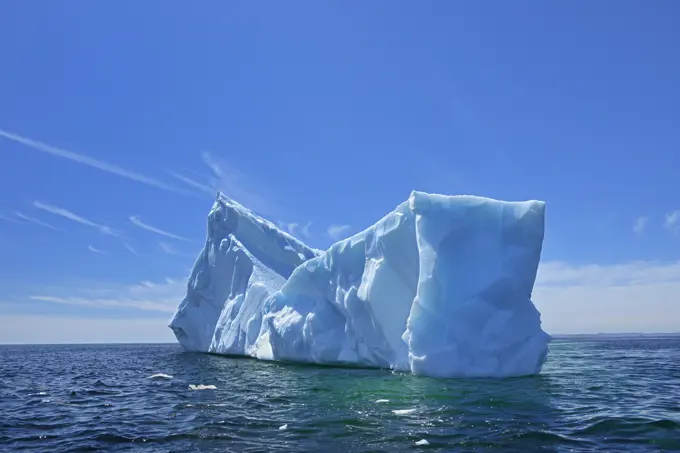 Icebergs floating in the Atlantic Ocean Near St. Anthony Newfoundland & Labrador Canada