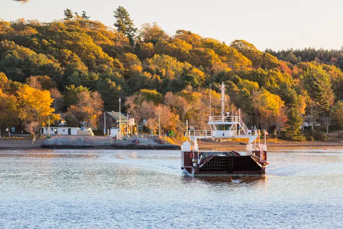 Car Ferry crossing the Saint john River, Grand Bay-Westfield, New Brunswick, Canada