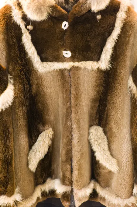 Fur clothing in display in store, Montreal, Quebec, Canada