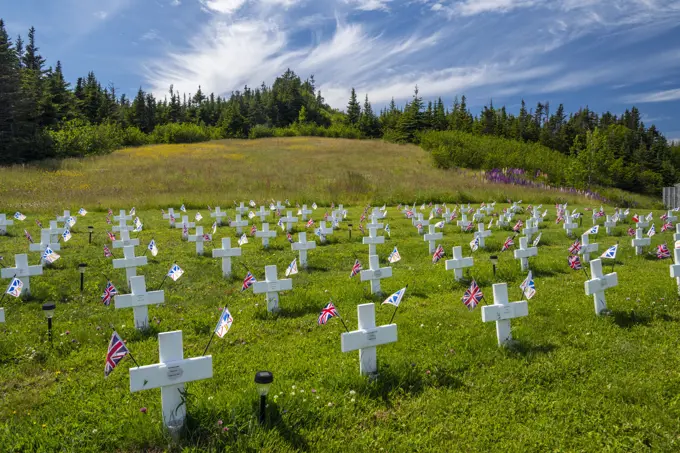 World War One memorial to Newfoundland Regiment veterans who fought at Beaumont Hamel, Ferryland, Newfoundland and Labrador NL, Canada