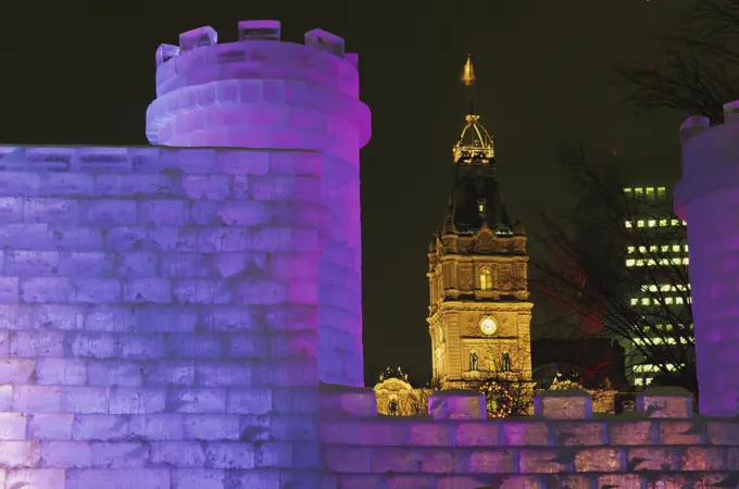 National Assembly Building from Place Loto-Quebec, Quebec City Winter Carnival  Quebec, Canada