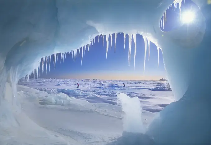 View from Ice Cave on Ellesmere Island, Nunavut, Canada.