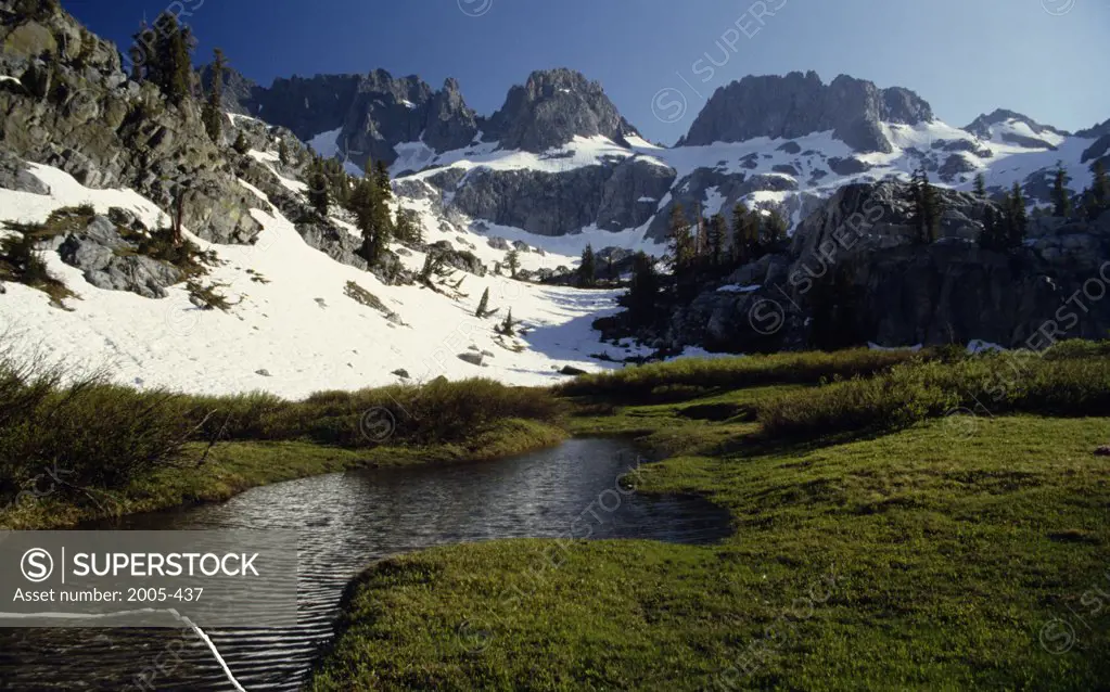 Lake Ediza  Minarets Sierra Nevada Mountains California, USA