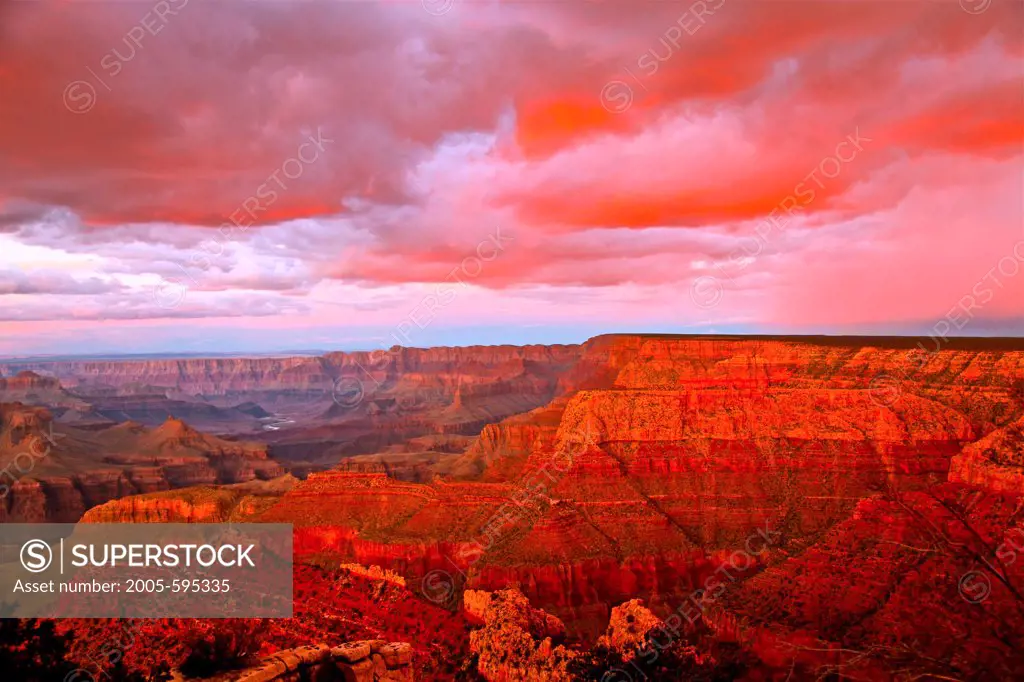 Clouds over a canyon, Grand Canyon, Grandview Point, Grand Canyon National Park, Arizona, USA