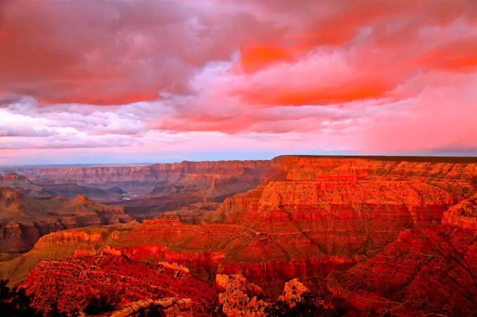 Clouds over a canyon, Grand Canyon, Grandview Point, Grand Canyon National Park, Arizona, USA