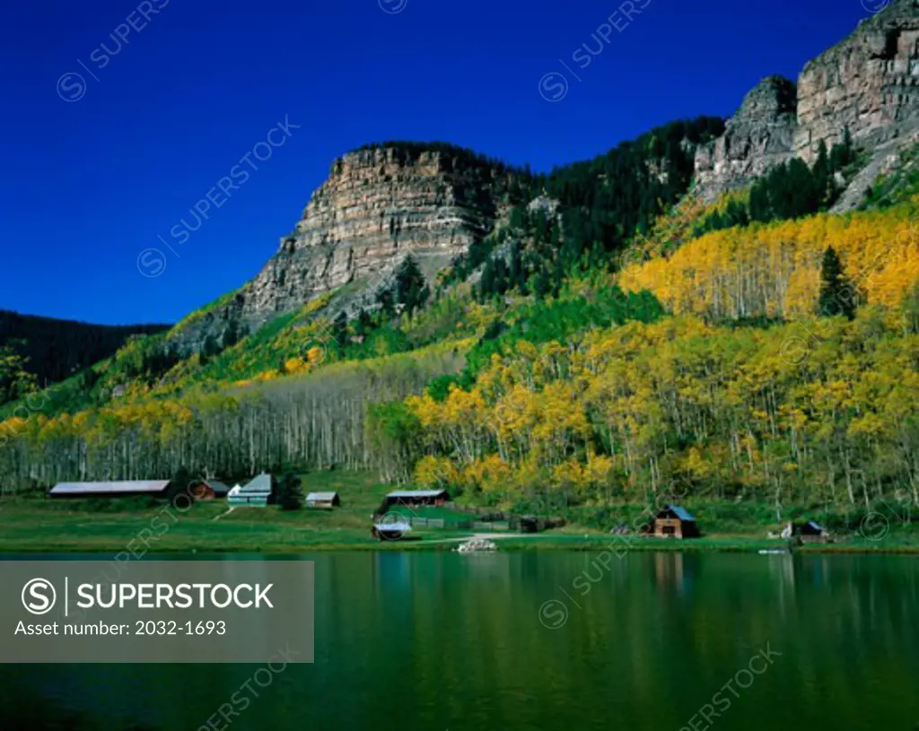 Panoramic view of Trout lake, Colorado, USA