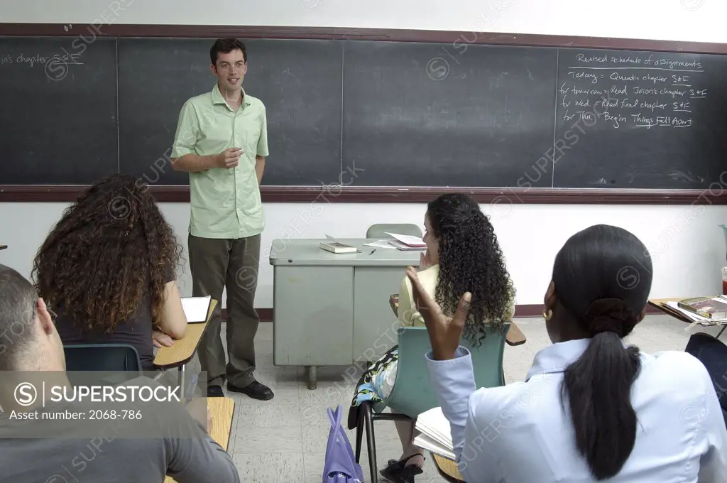 Male professor giving a lecture