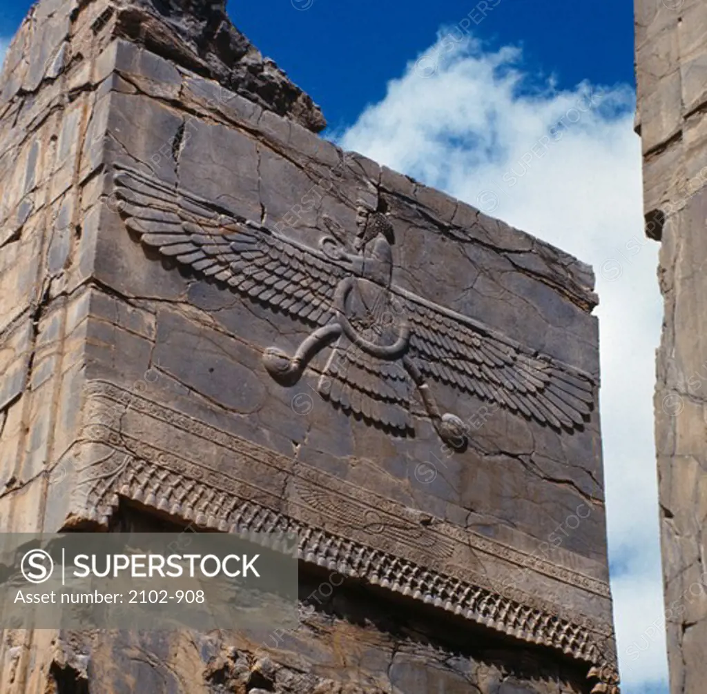 Iran, Takht-E Jamshid, ruins of Persepolis, symbol of Ahura Mazda