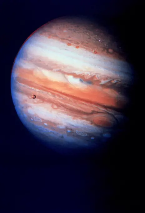 Close-up of Jupiter in space