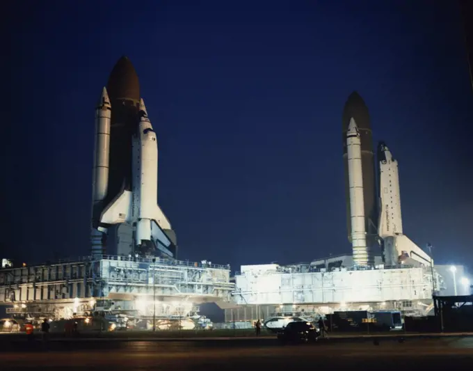 Space Shuttles Columbia and Atlantis