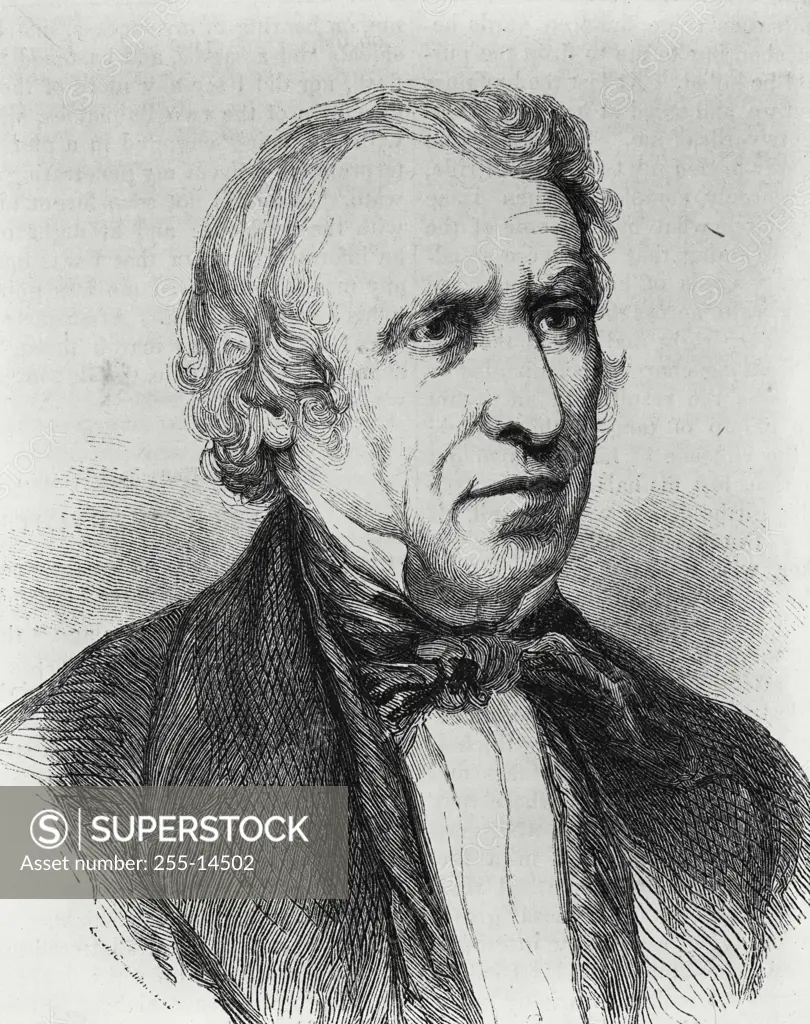 Vintage Photograph. Zachary Taylor, 12th president of the USA, portrait, illustration