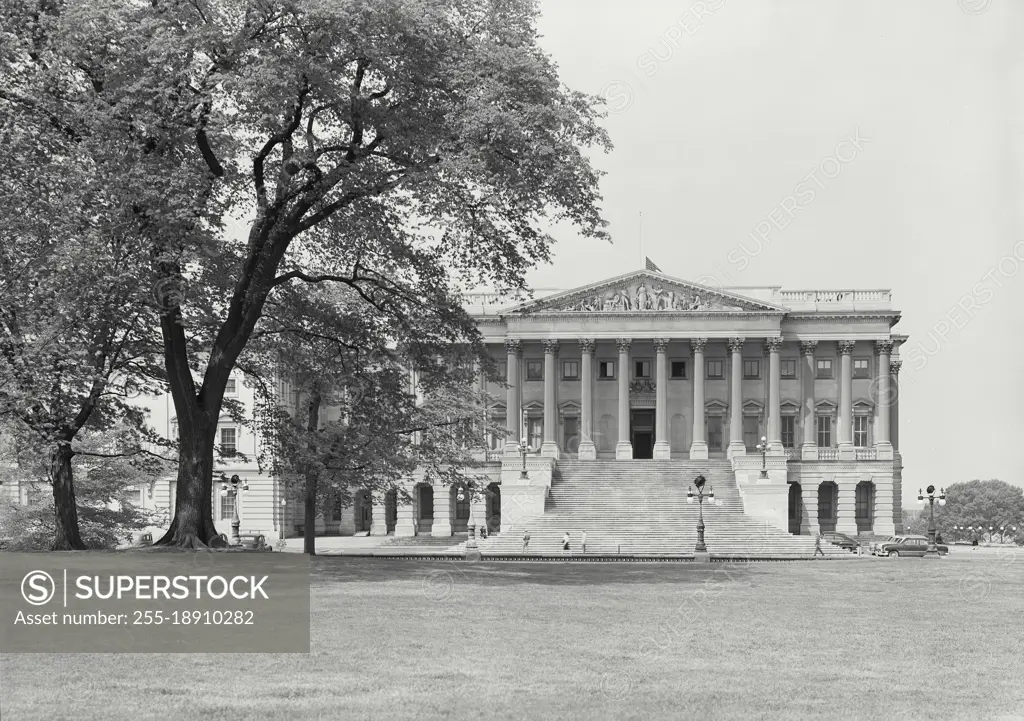 Vintage photograph. Senate Chamber Building at the US Capitol, Washington DC