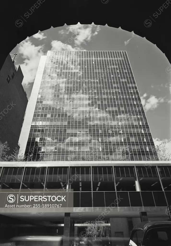 Vintage photograph. View of Lever House Building at Park Avenue and 53rd Street