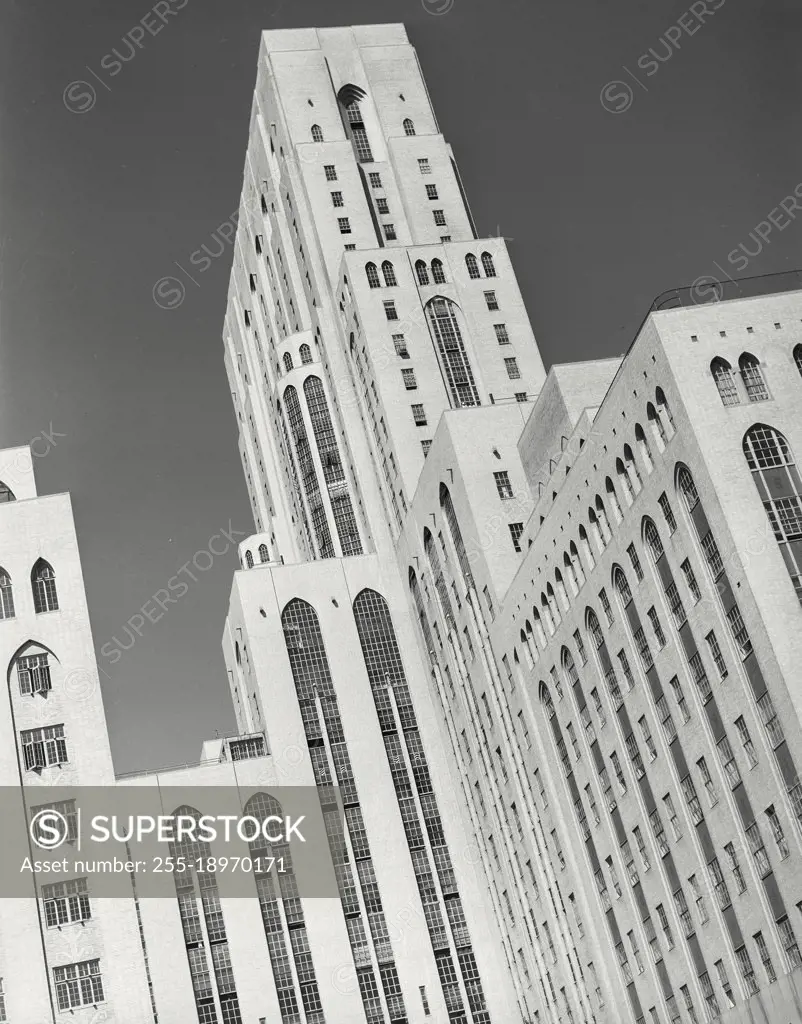 Vintage photograph. Cornell medical center angular view