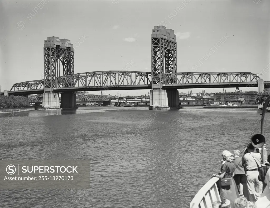 Vintage photograph. Manhattan exit of the Triborough bridge