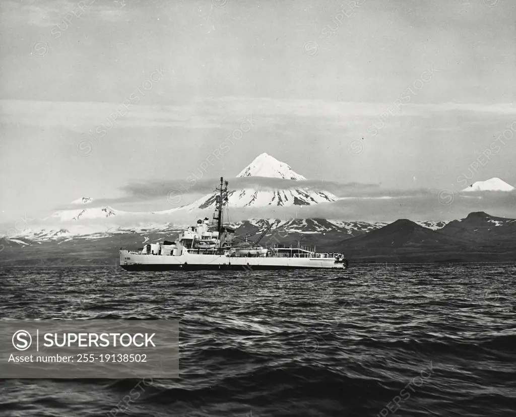 Vintage photograph. US Coast Guard icebreaker Northwind