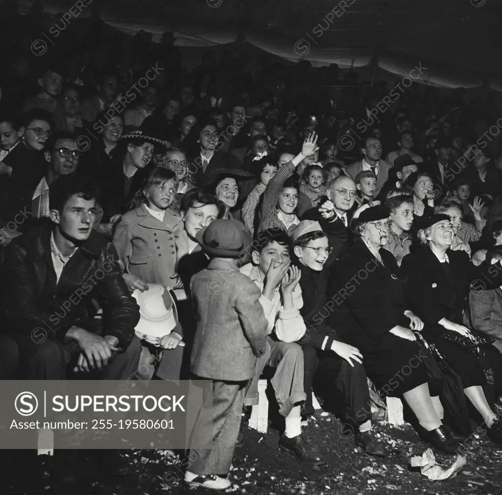 Vintage photograph. Circus audience