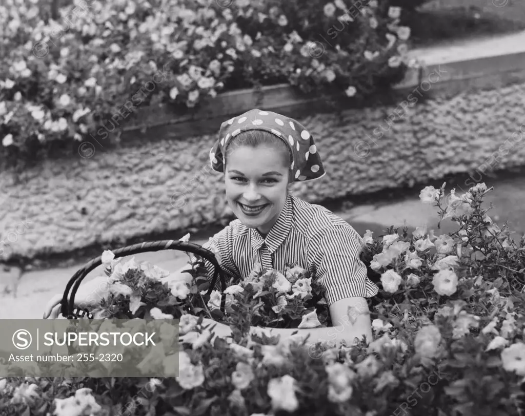 Young woman gardening