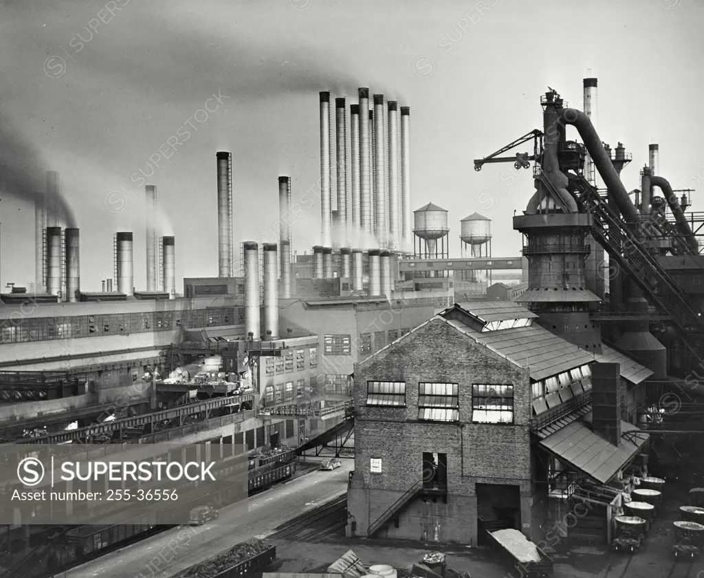 Vintage photograph. River rouge plant of the Forde motor Co.