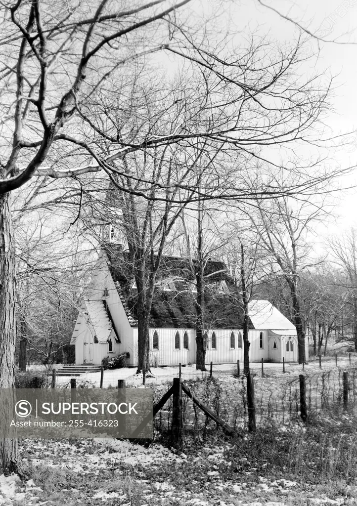 Country church in winter