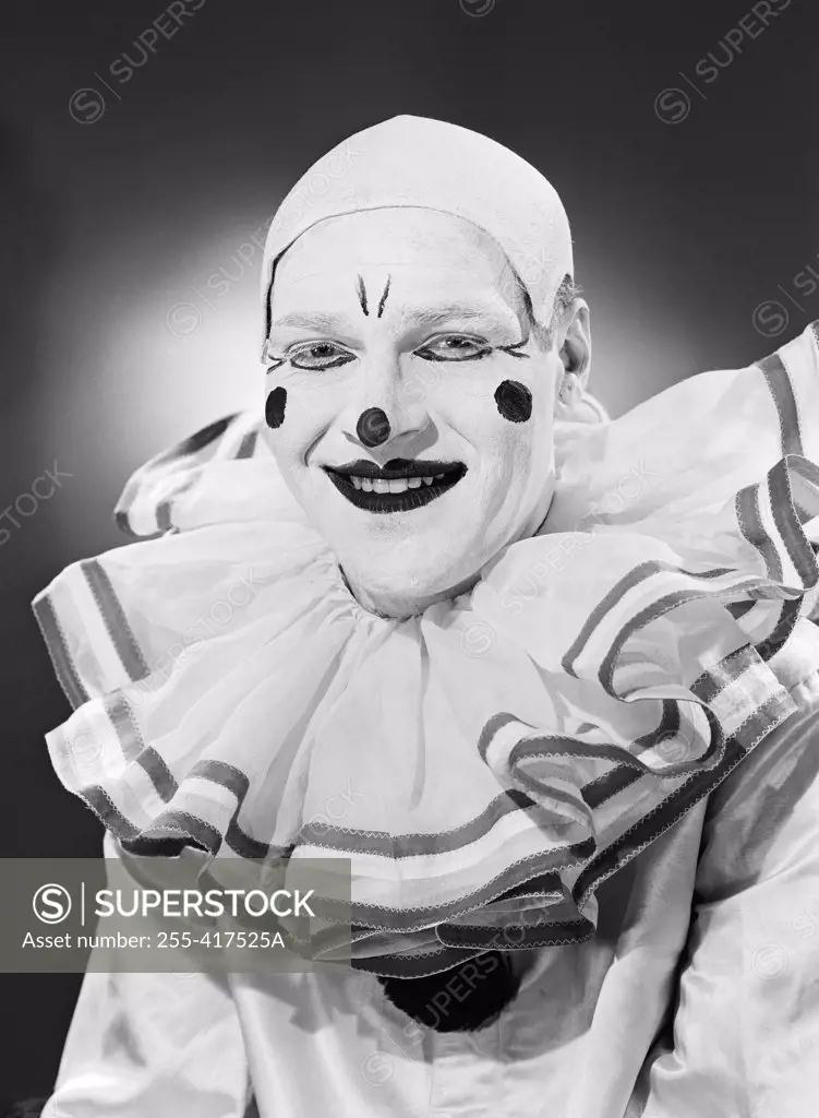 Studio portrait of clown