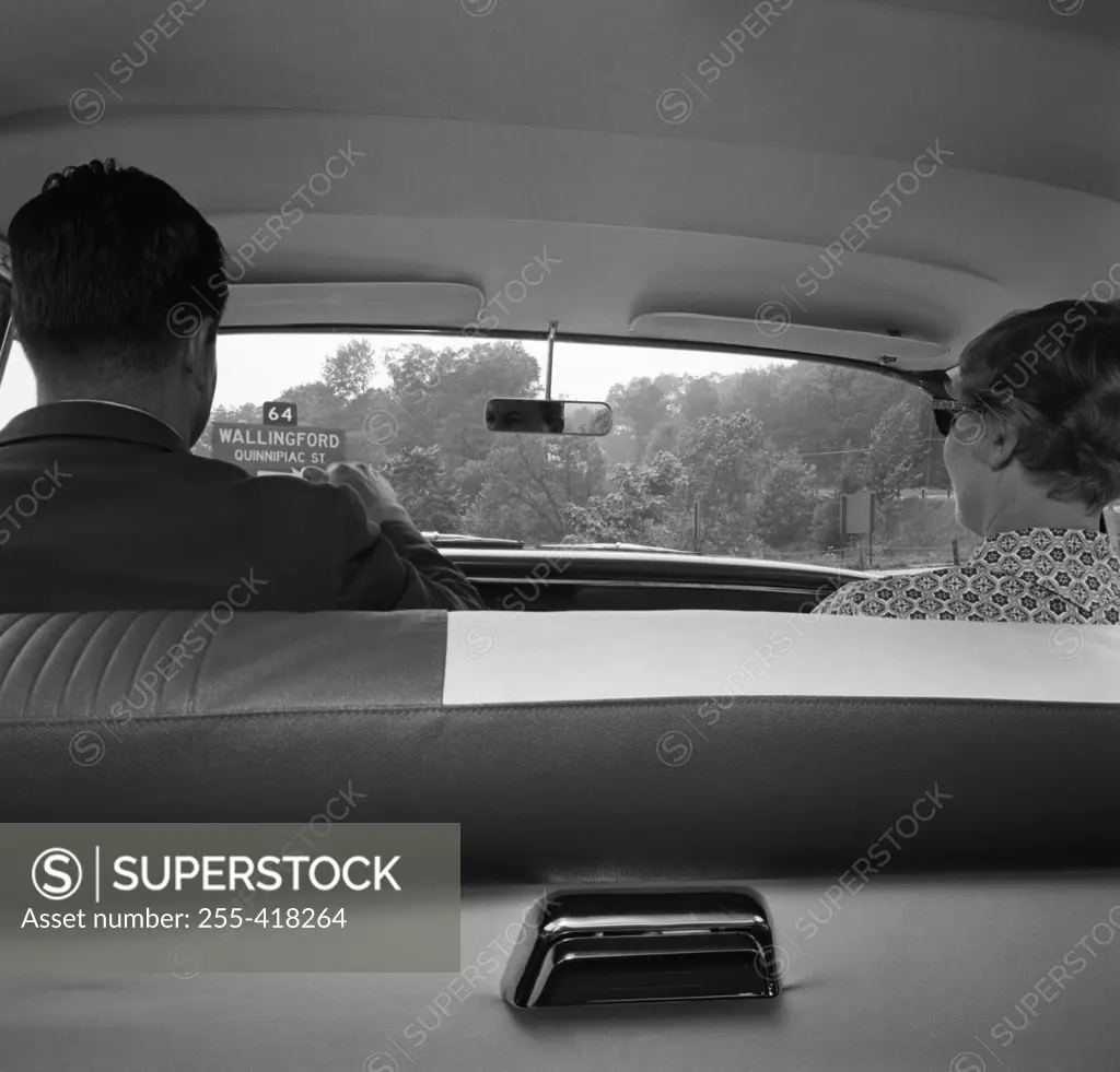 Two people in car