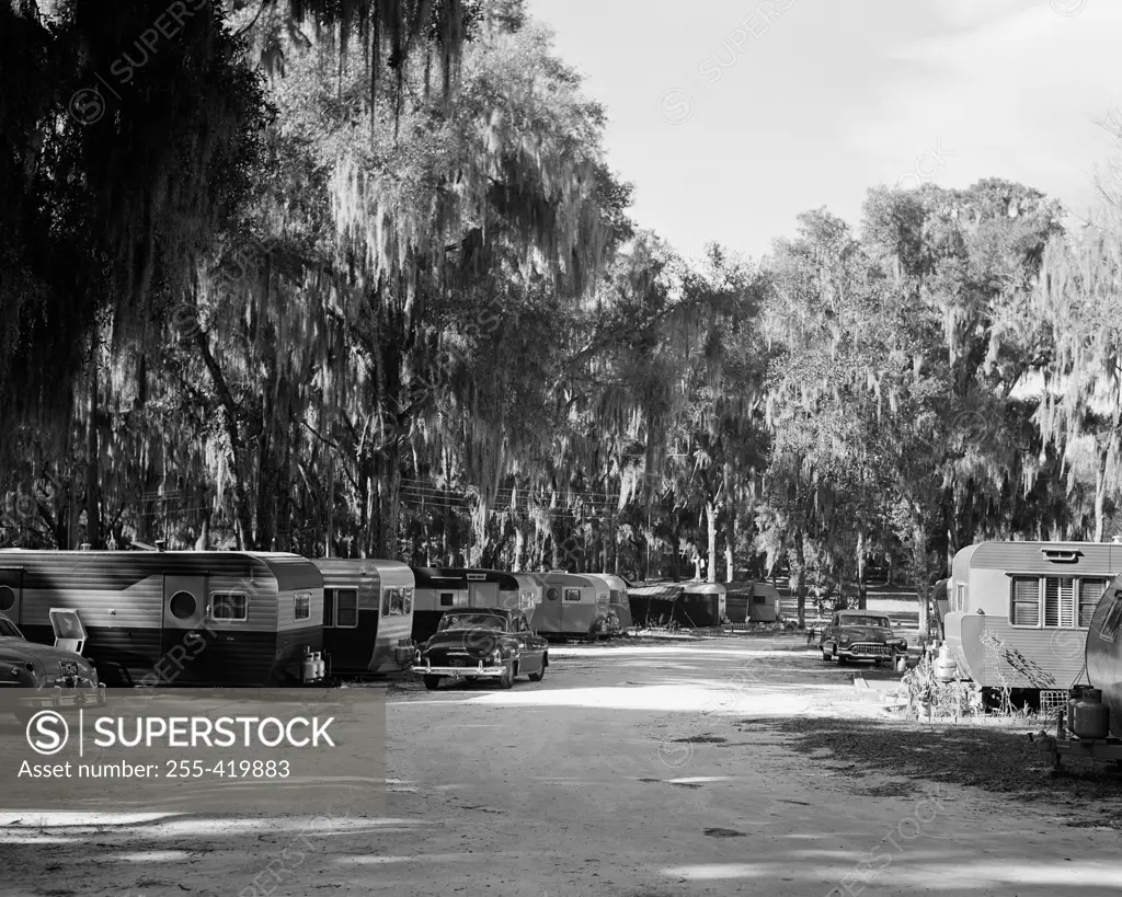 USA, Florida, Deland, Municipal Trailer Camp