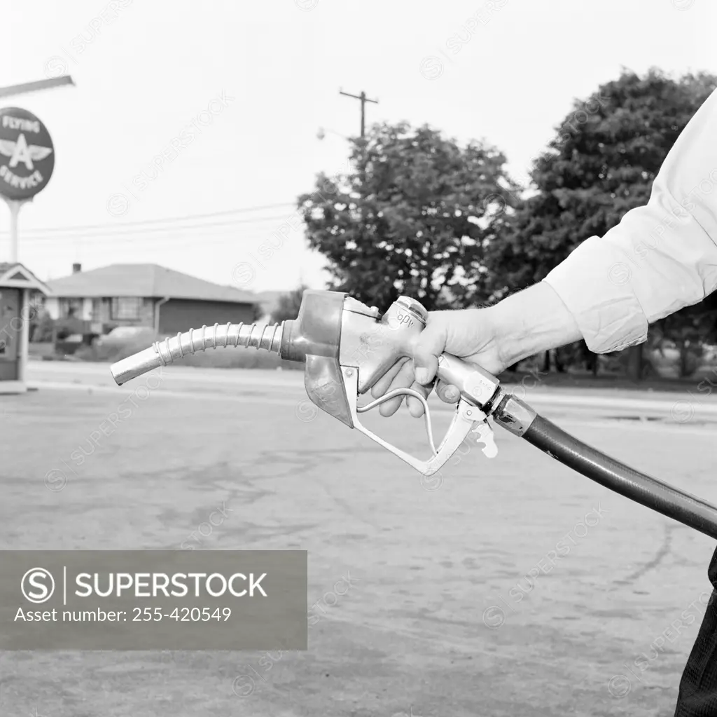 Man with petrol pump