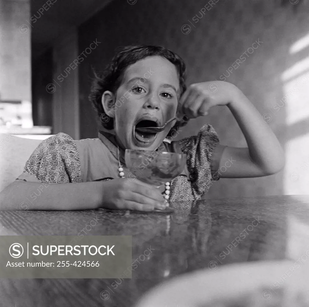 Girl eating ice cream