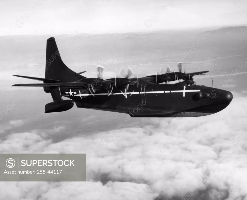 Side profile of a military airplane in flight, Convair XP5Y-1, Anti-Submarine War Plane