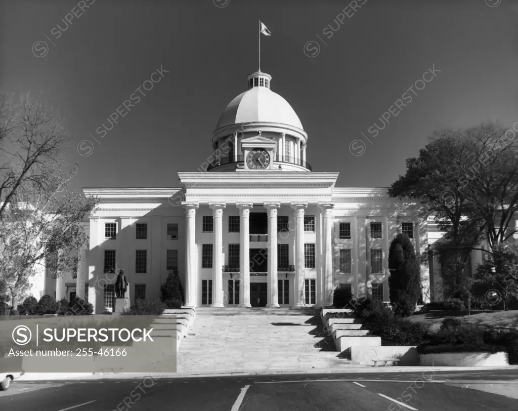 Facade of a government building, State Capitol, Montgomery, Alabama, USA