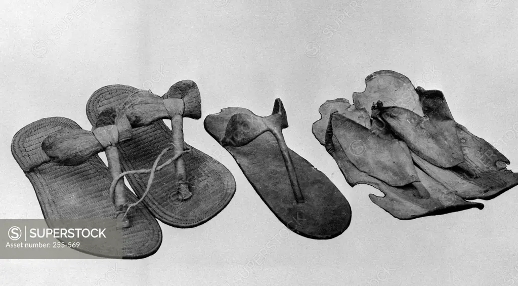 Ancient Egyptian Shoes, Papyrus and Leather Sandals