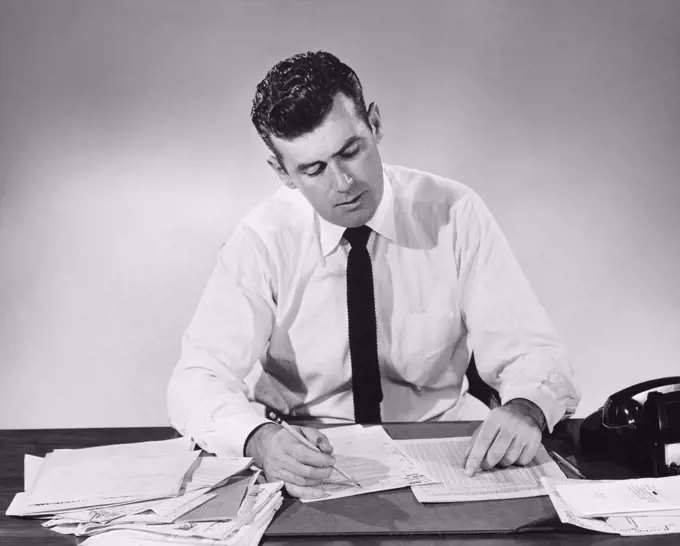 Businessman working in an office