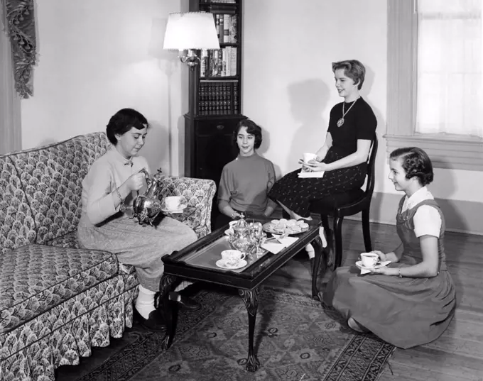 Afternoon tea in living room