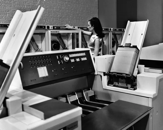 Young woman working on a computer