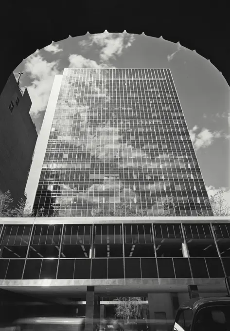 Vintage photograph. View of Lever House Building at Park Avenue and 53rd Street