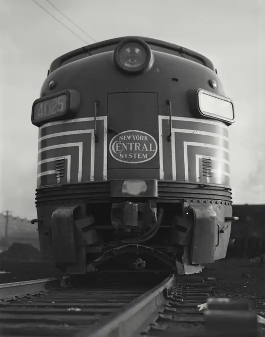 Vintage photograph. new York central system locomotive from front