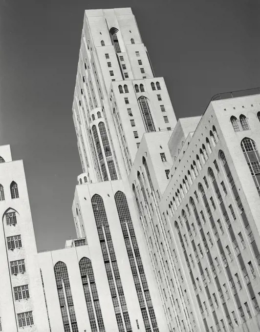 Vintage photograph. Cornell medical center angular view