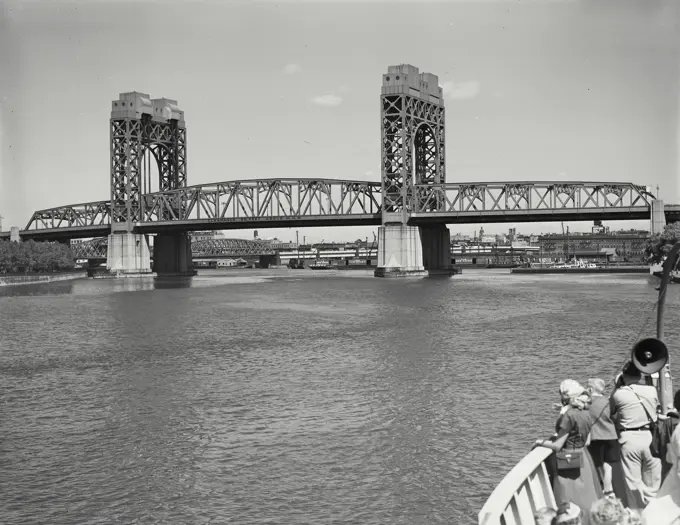 Vintage photograph. Manhattan exit of the Triborough bridge