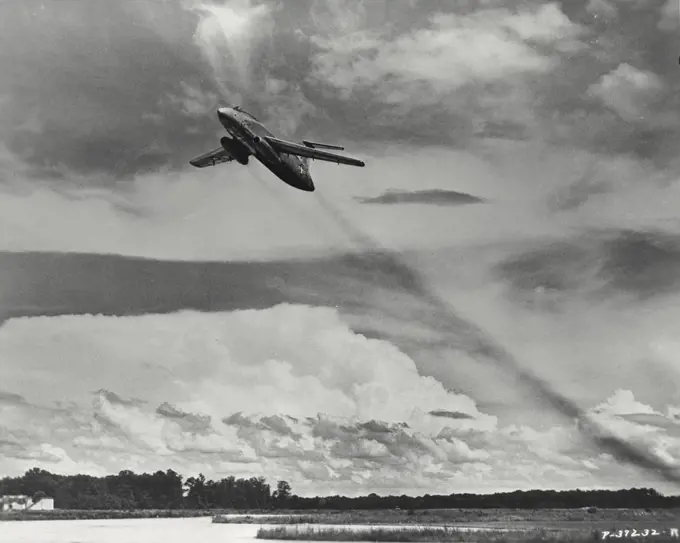 Vintage photograph. Photo of the US Air Force's experimental Martin XB-51 ground support bomber. Powered by 3 GE J-47 jet engine