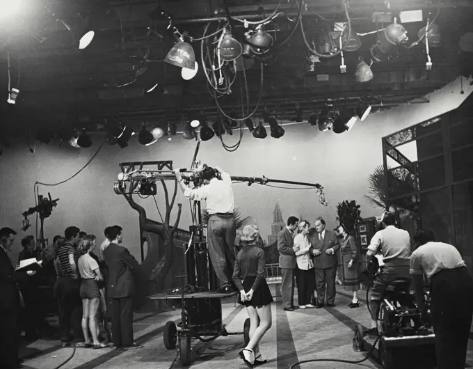 Vintage photograph. N.B.C. Television Studio