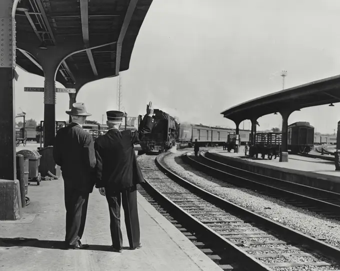 Vintage photograph. The new Toledo, Ohio station