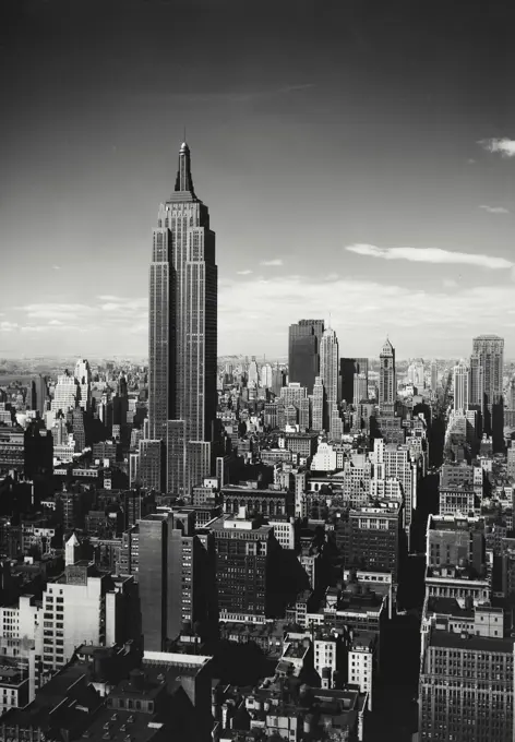 Vintage photograph. View of Empire State Building