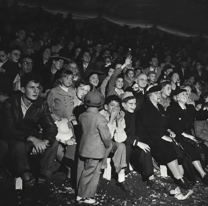 Vintage photograph. Circus audience