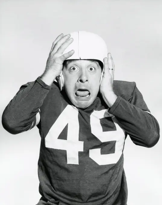 Portrait of a football player wearing a football uniform