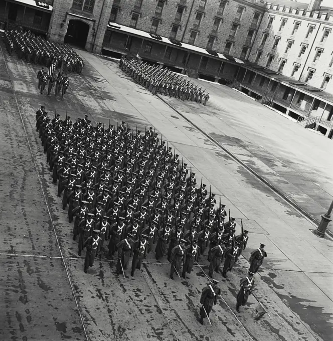 Vintage Photograph. West Point Cadets in formation. Frame 1